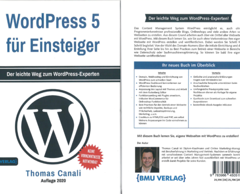 WordPress 5 für Einsteiger von Thomas Canali, BMU-Verlag Landshut 20200